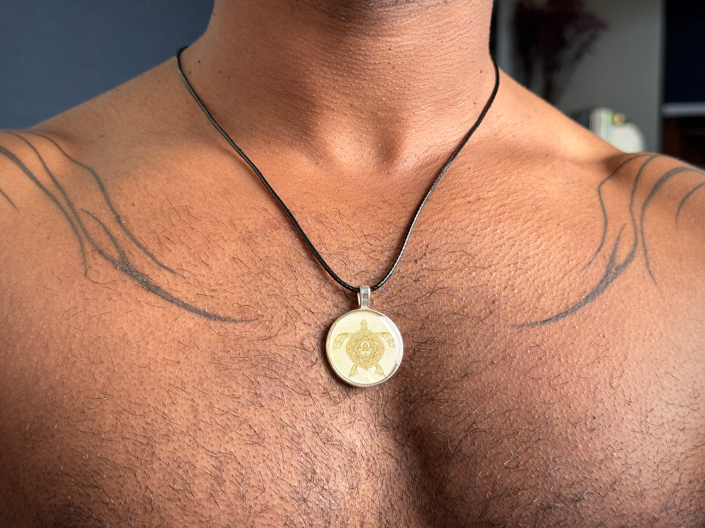 Turtle resin necklace