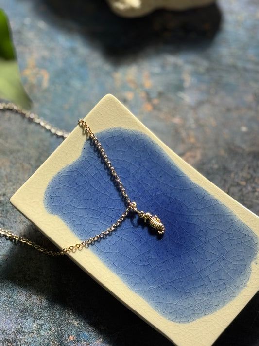 Seahorse adjustable 18k gold plated necklace