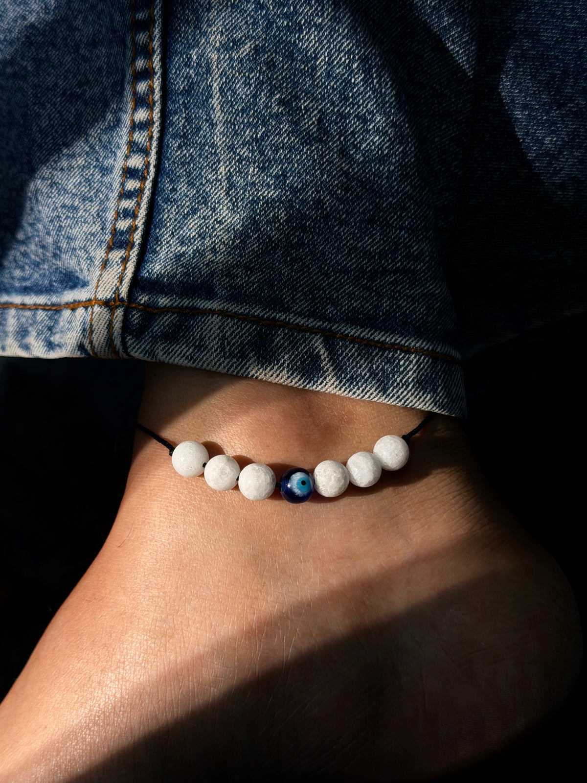 Evil eye anklet