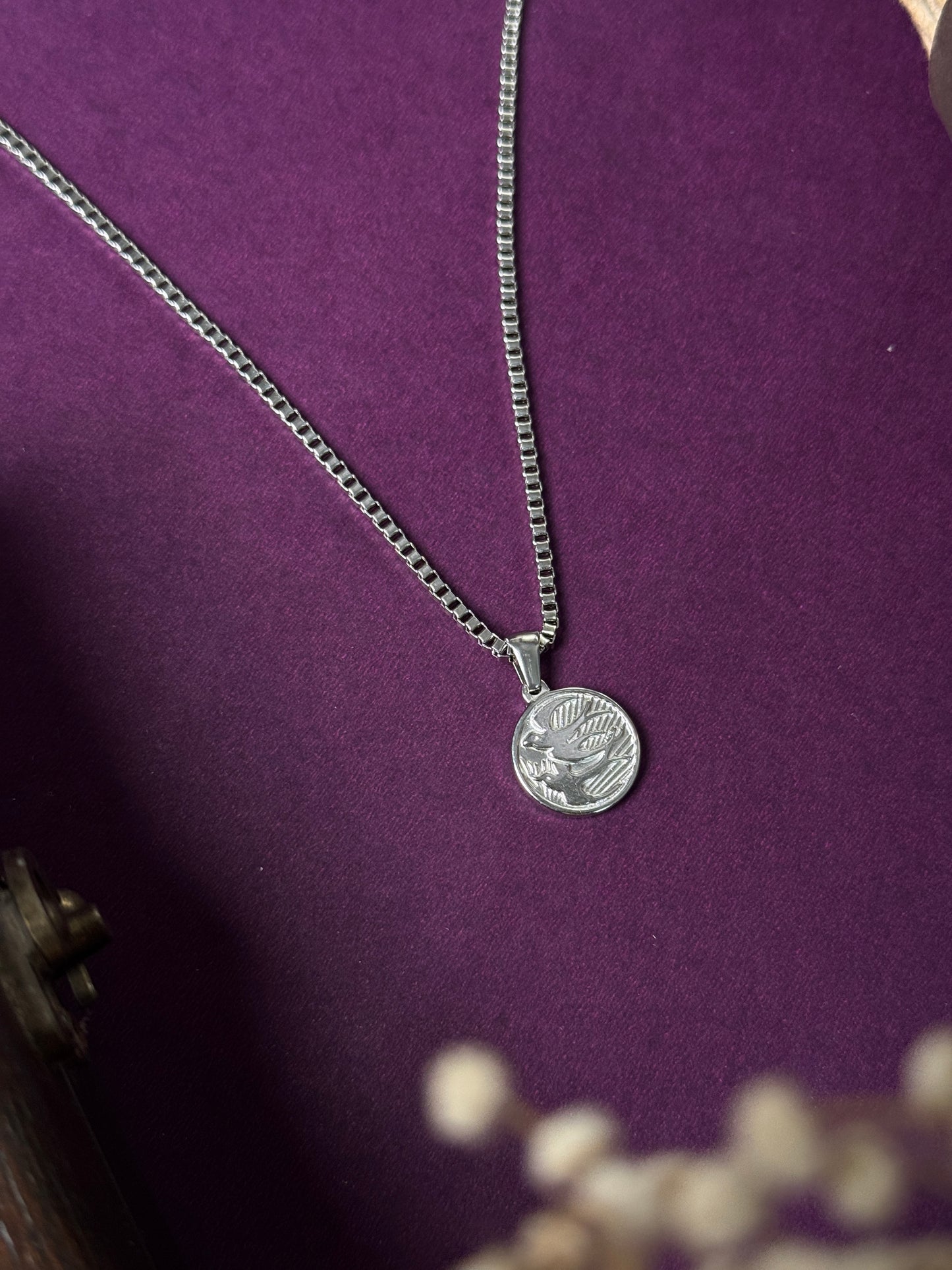 Bird Stainless Steel silver necklace