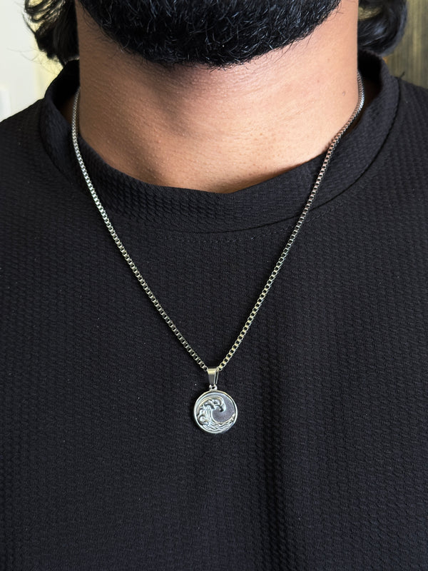 Wave stainless steel necklace