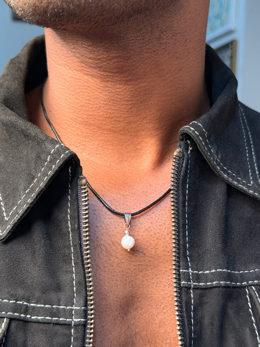 Pearl natural stone necklace