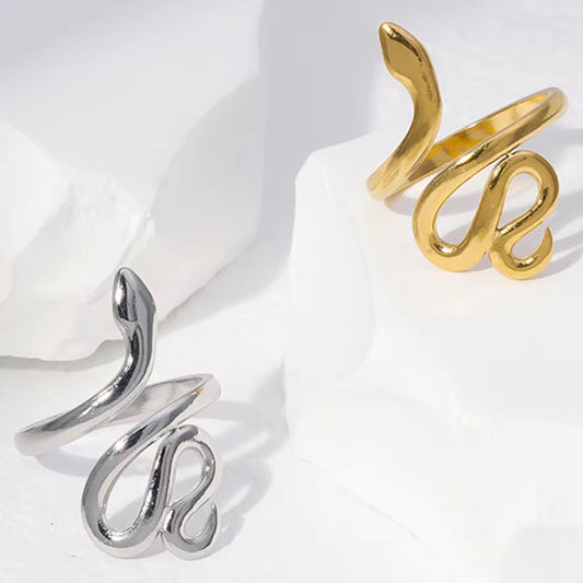 Snake stainless steel adjustable ring