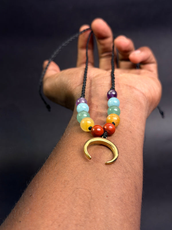 Natural Stone Moon Choker