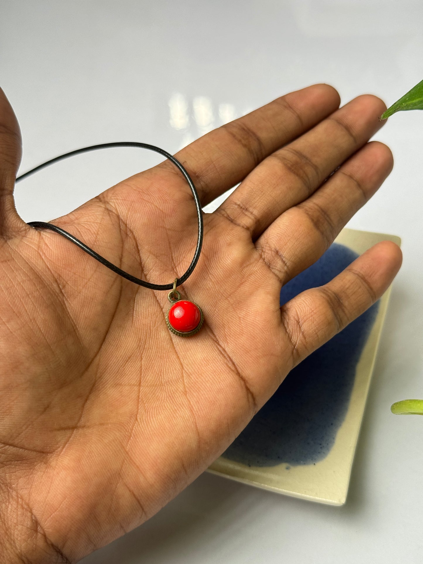 Corel stone necklace
