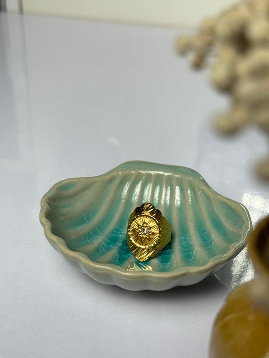 Eternal Bloom Gold Signet adjustable