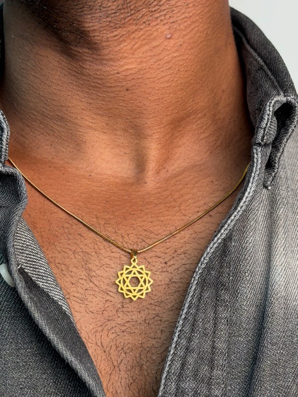 The Heart Chakra 18k gold plated stainless steel necklace
