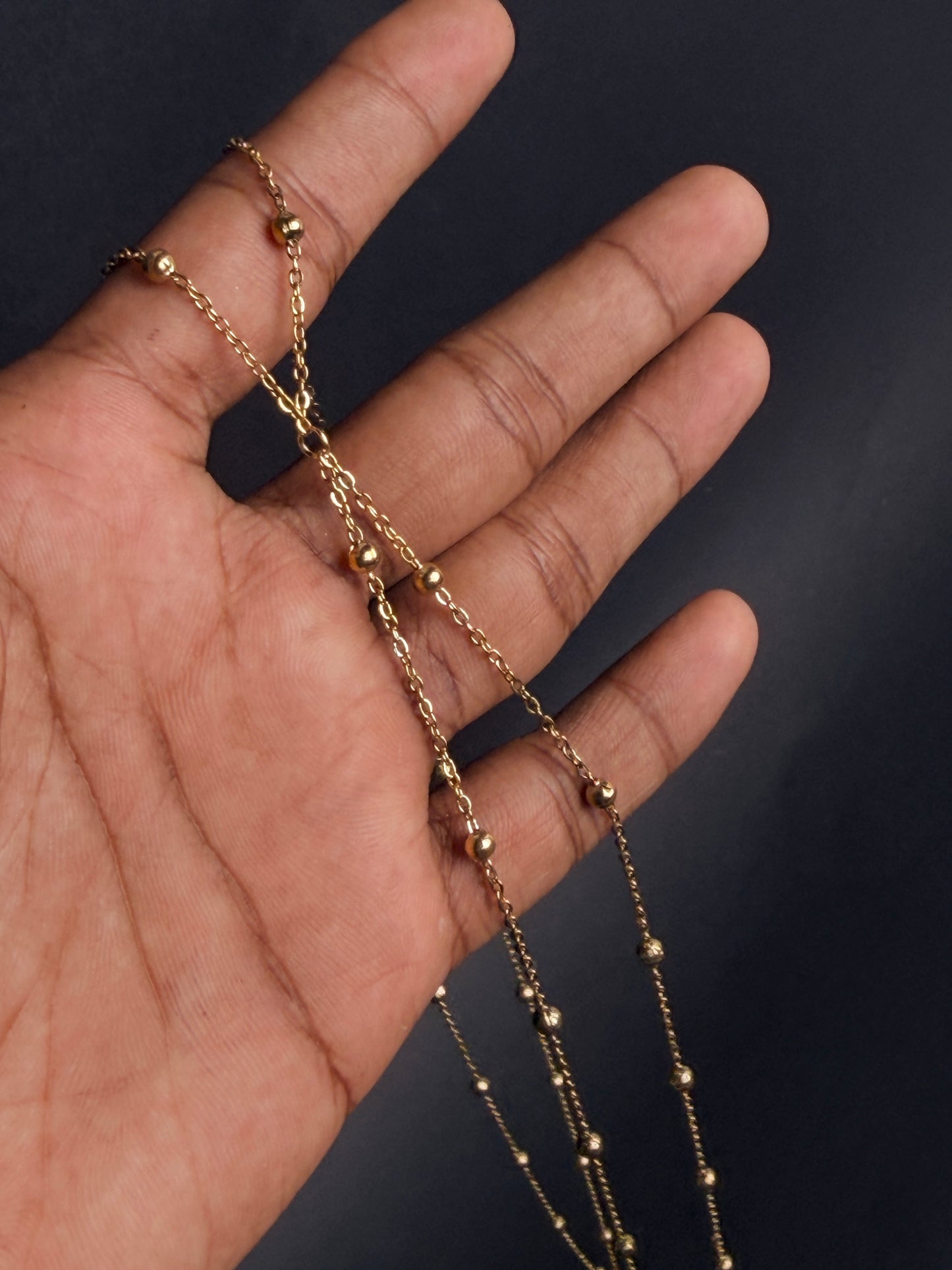 Hip chain doted double layer ( anti tarnish )