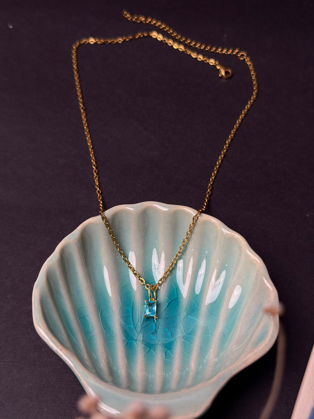 Birthstone 18k Gold-plated Stainless steel necklace