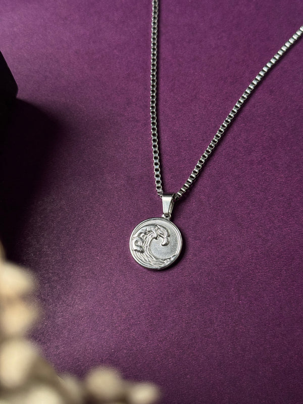 Wave stainless steel necklace