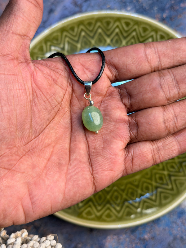 Green aventurine  natural stone necklace