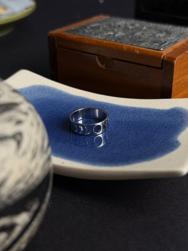 Lunar Phase Stainless steel  Silver ring