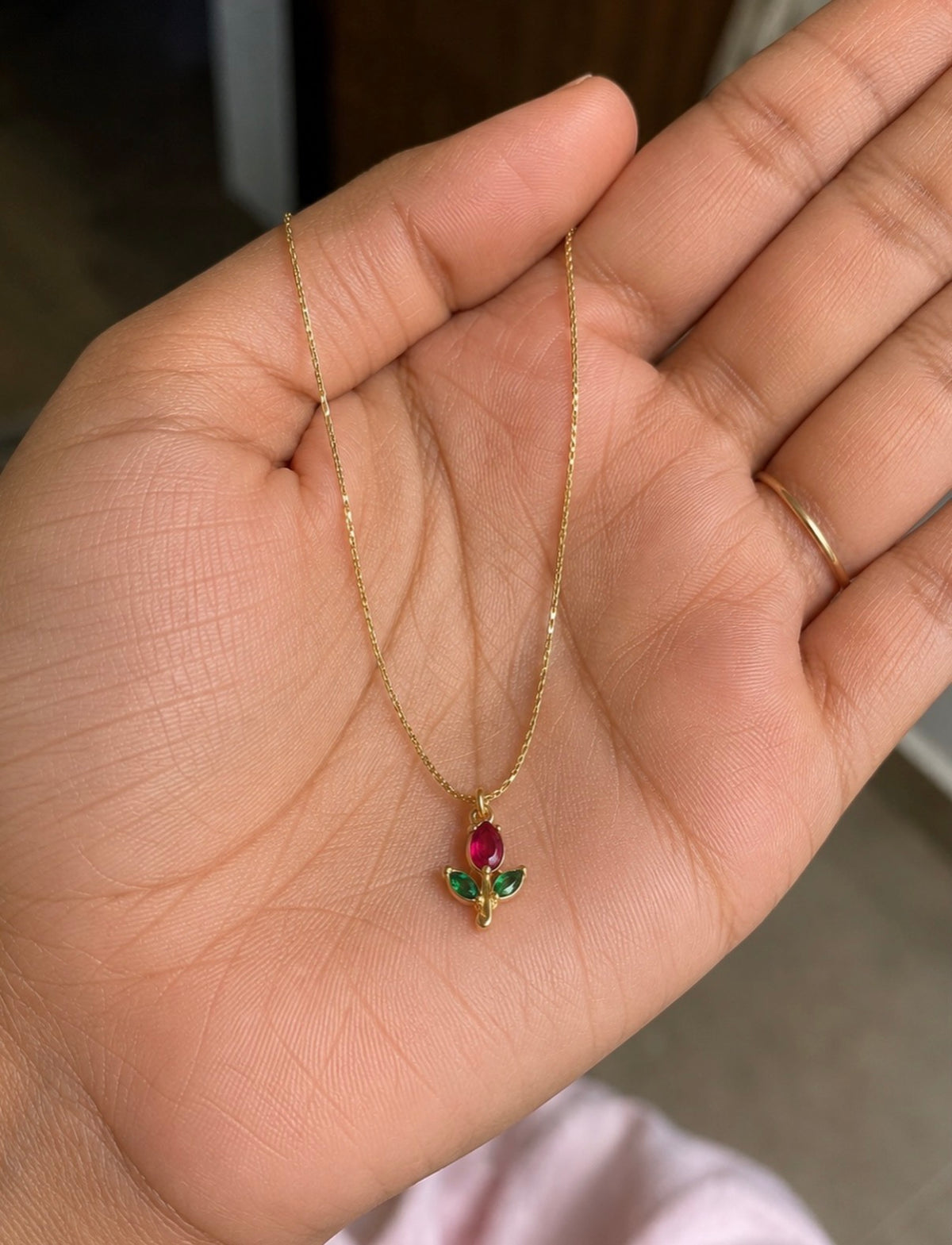 Tulip 18K Gold plated necklace