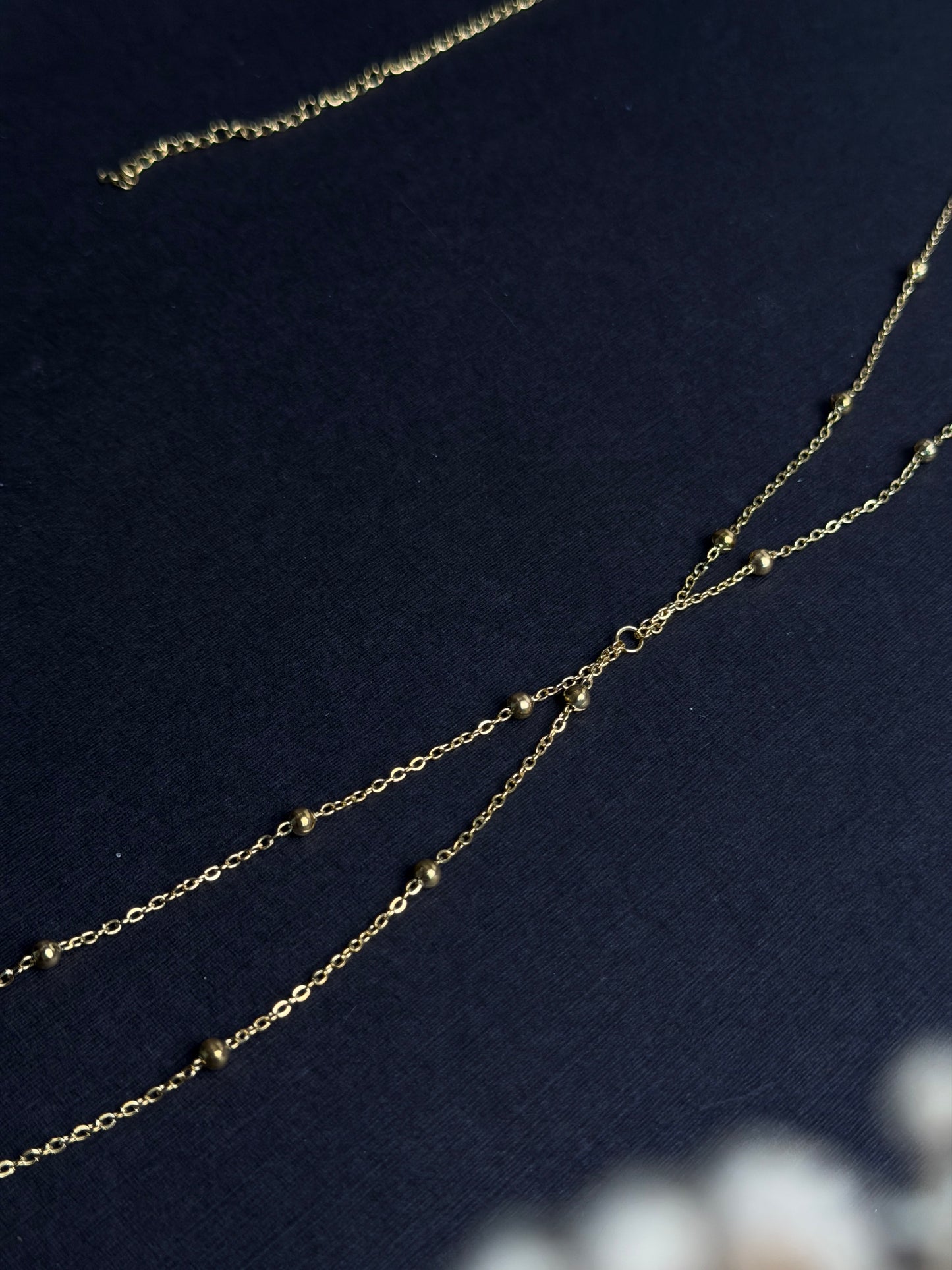 Hip chain doted double layer ( anti tarnish )