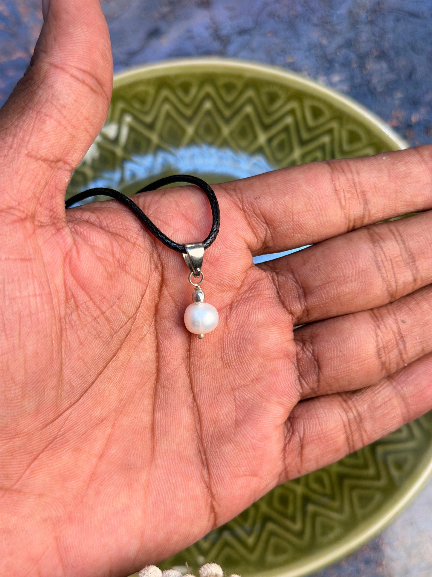 Pearl natural stone necklace
