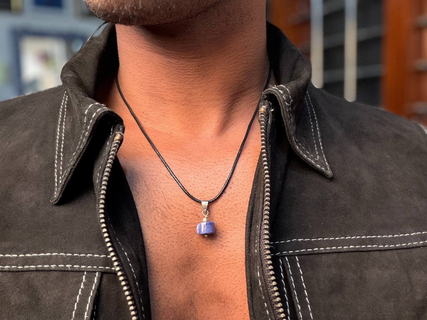 Sodalite natural stone necklace