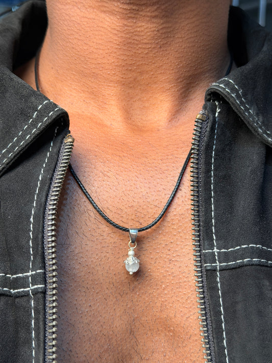 Moonstone natural stone necklace