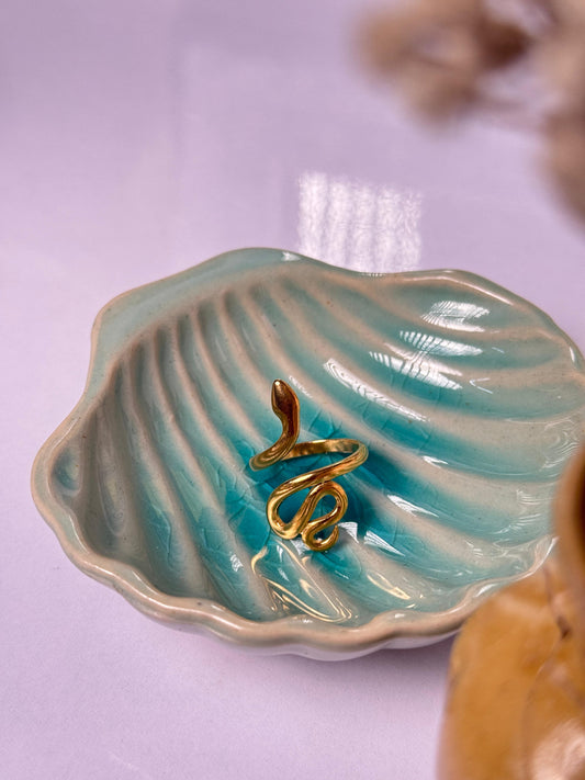 Snake stainless steel adjustable ring