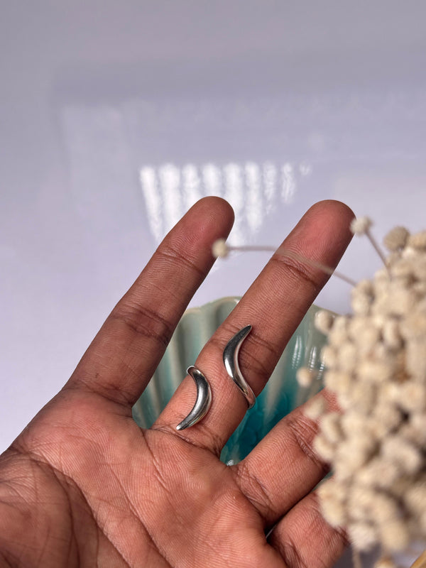 stainless steel adjustable silver ring
