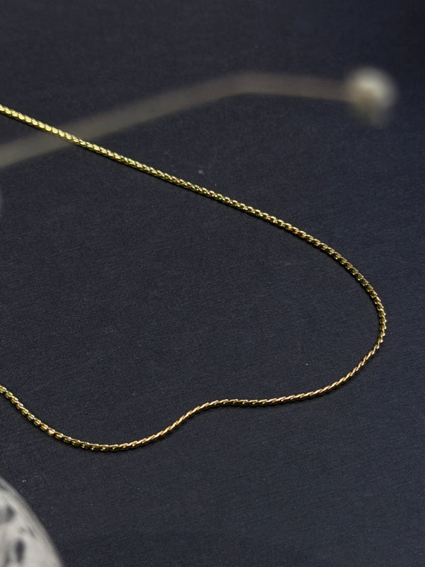 Sparkle Stainless steel 18k gold plated chain