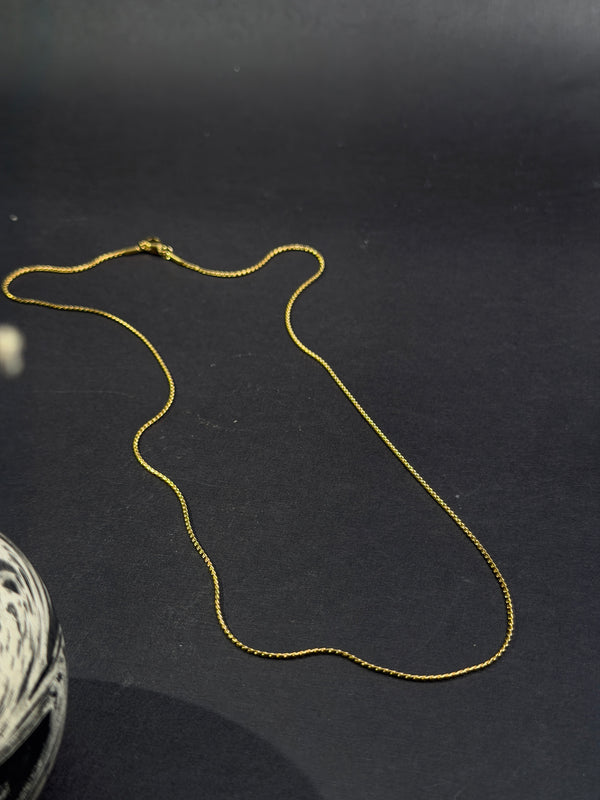 Sparkle Stainless steel 18k gold plated chain