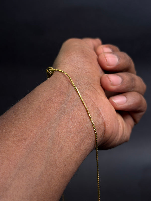 Sparkle Stainless steel 18k gold plated chain