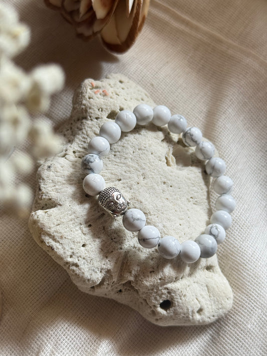 Howlite natural stone bracelet