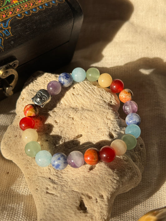 7 chakra natural stone bracelet