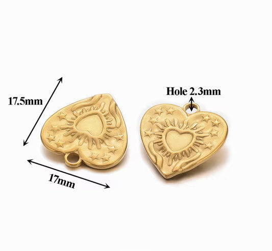 love pendant  18k gold plated stainless steel