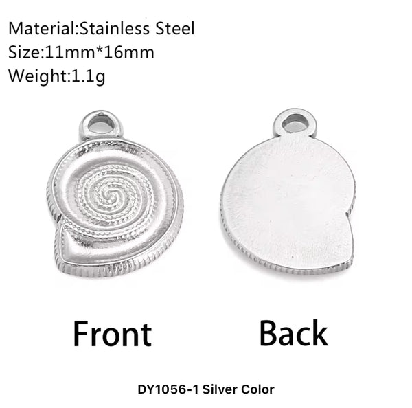 Naruto spiral silver stainless steel pendant with hook
