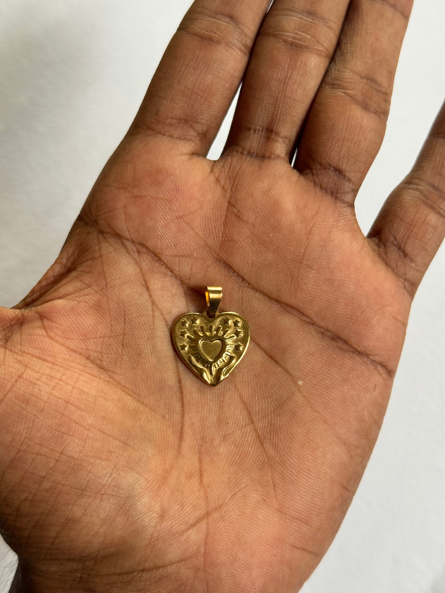 love pendant  18k gold plated stainless steel
