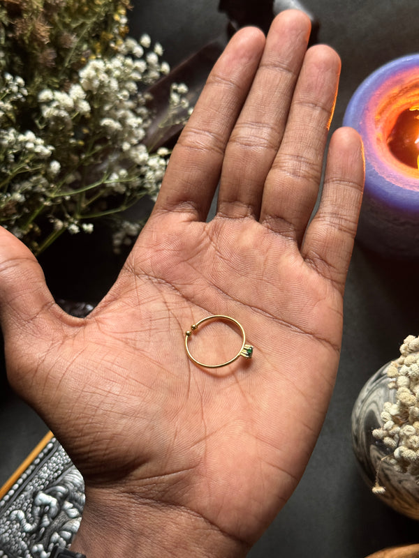 18k gold plated adjustable heart shape zircon stone ring