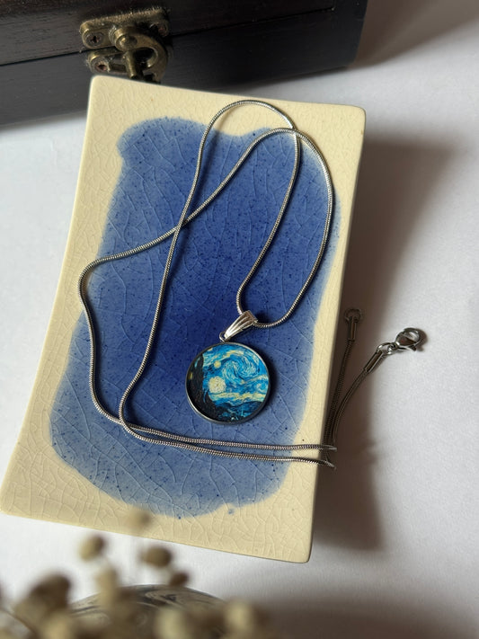 Starry night resin necklace in 1.2 ss