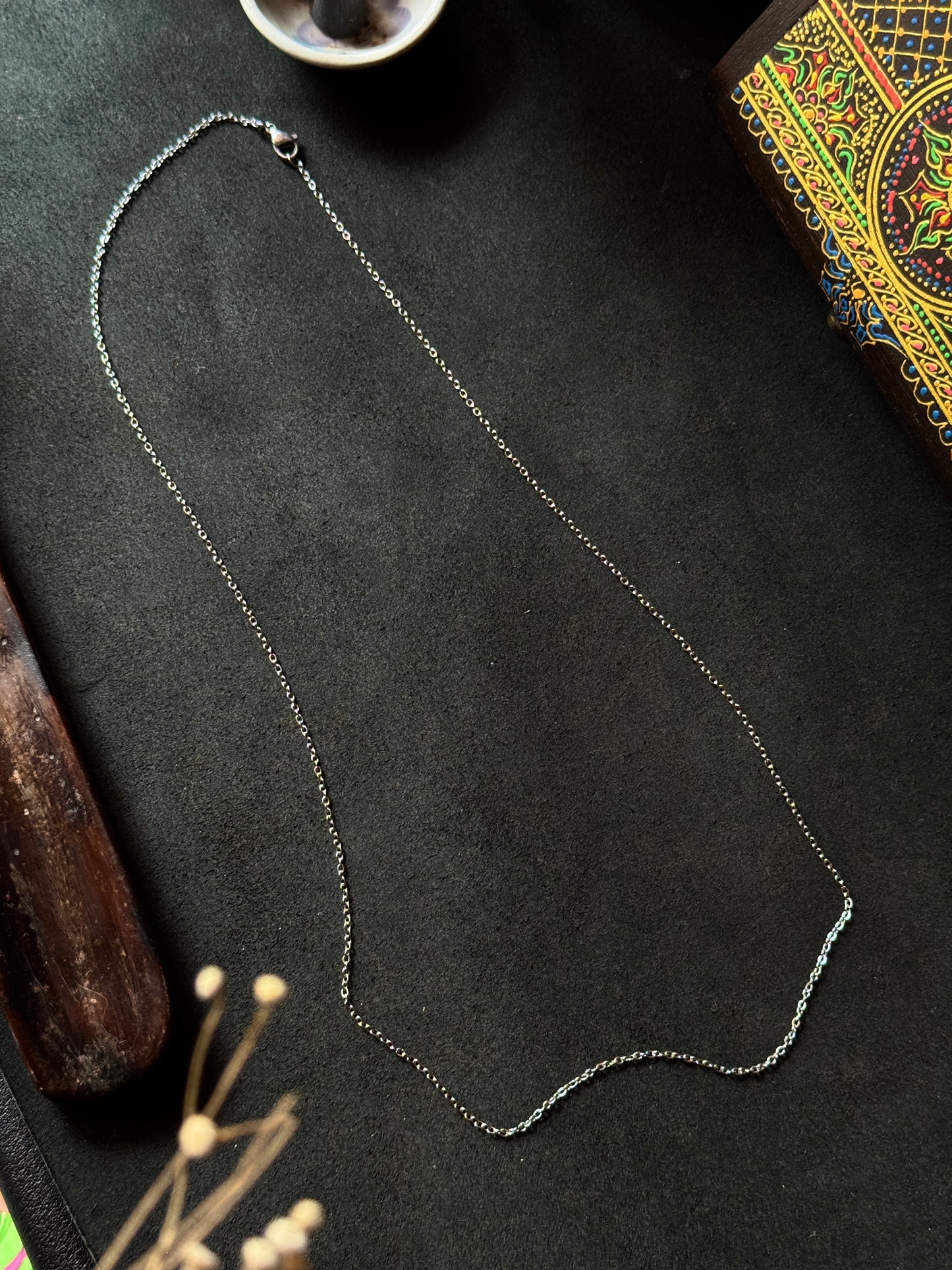 cable stainless steel silver chain 60 cm x 2mm
