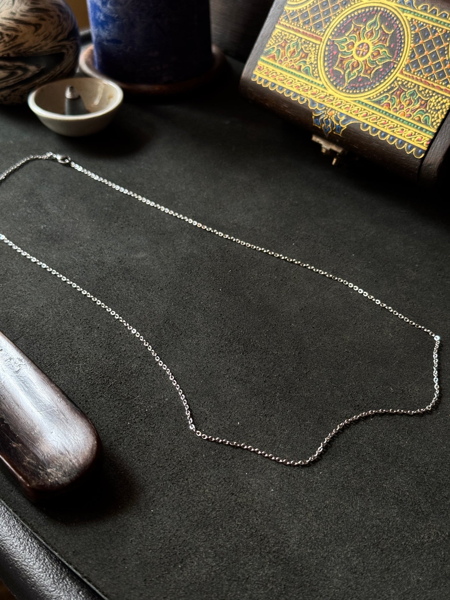 cable stainless steel silver chain 60 cm x 2mm