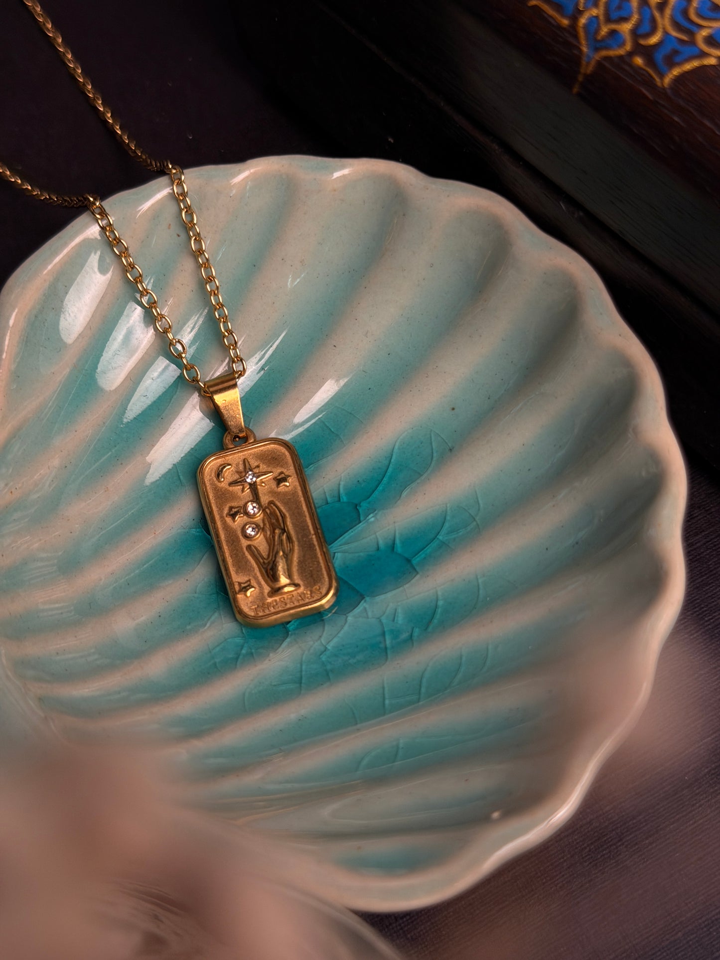 Faith  stainless steel 18k gold plated chain