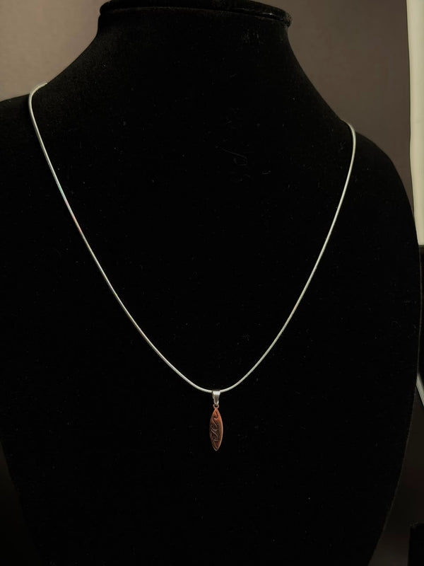 Oval wave round silver stainless steel Chain