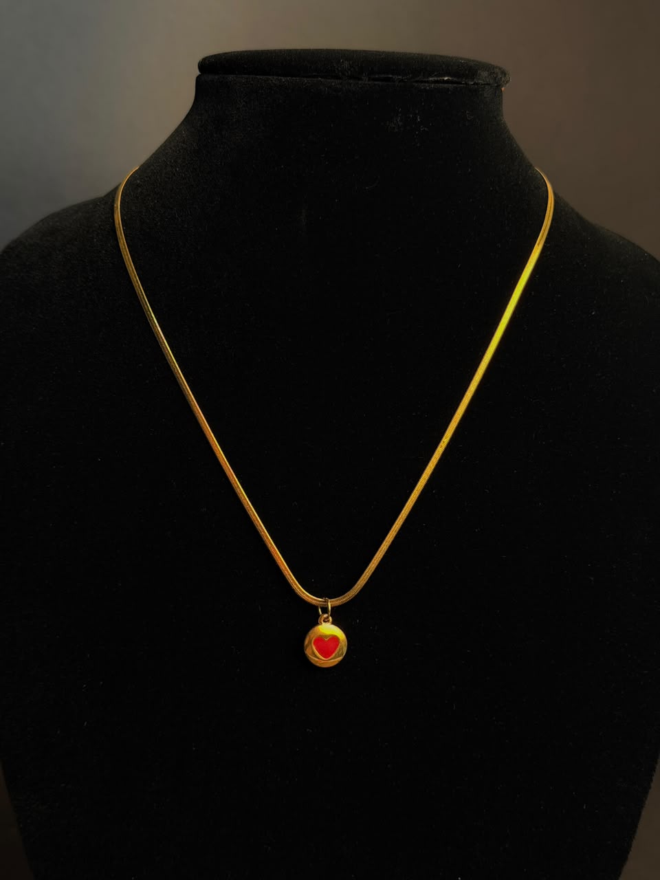 Small heart shape 18 K Gold plated Stainless steel chain